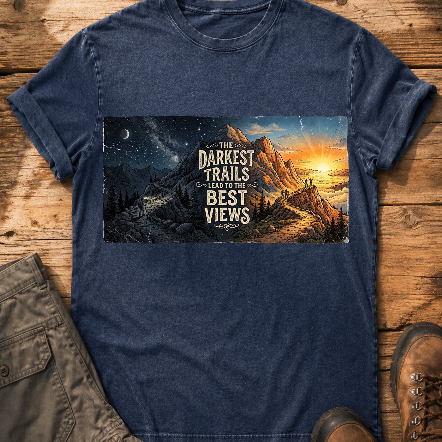 Darkest Trails Lead To Best Views T-shirt