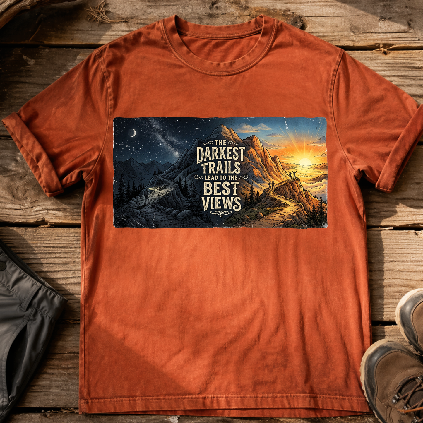 Darkest Trails Lead To Best Views T-shirt
