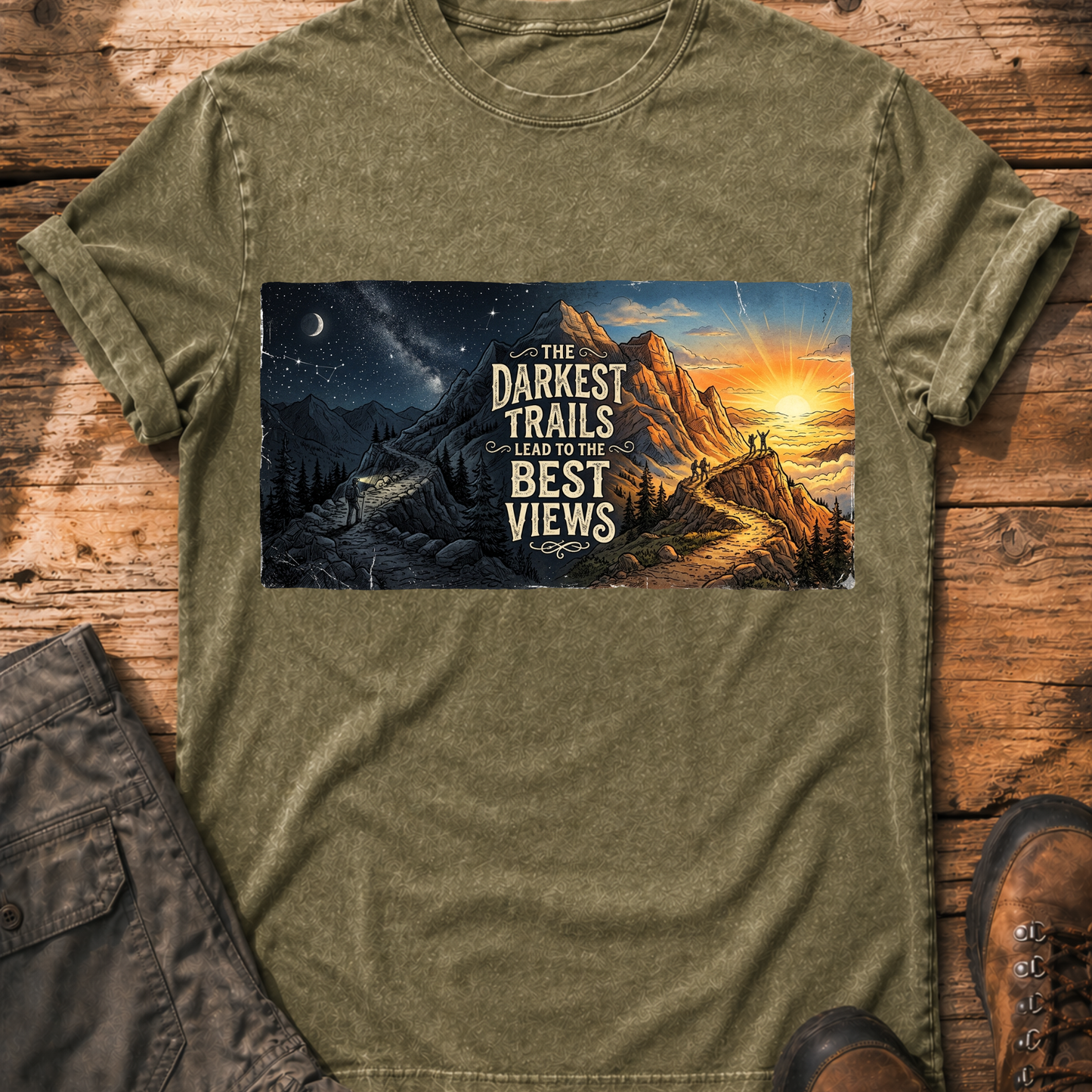 Darkest Trails Lead To Best Views T-shirt
