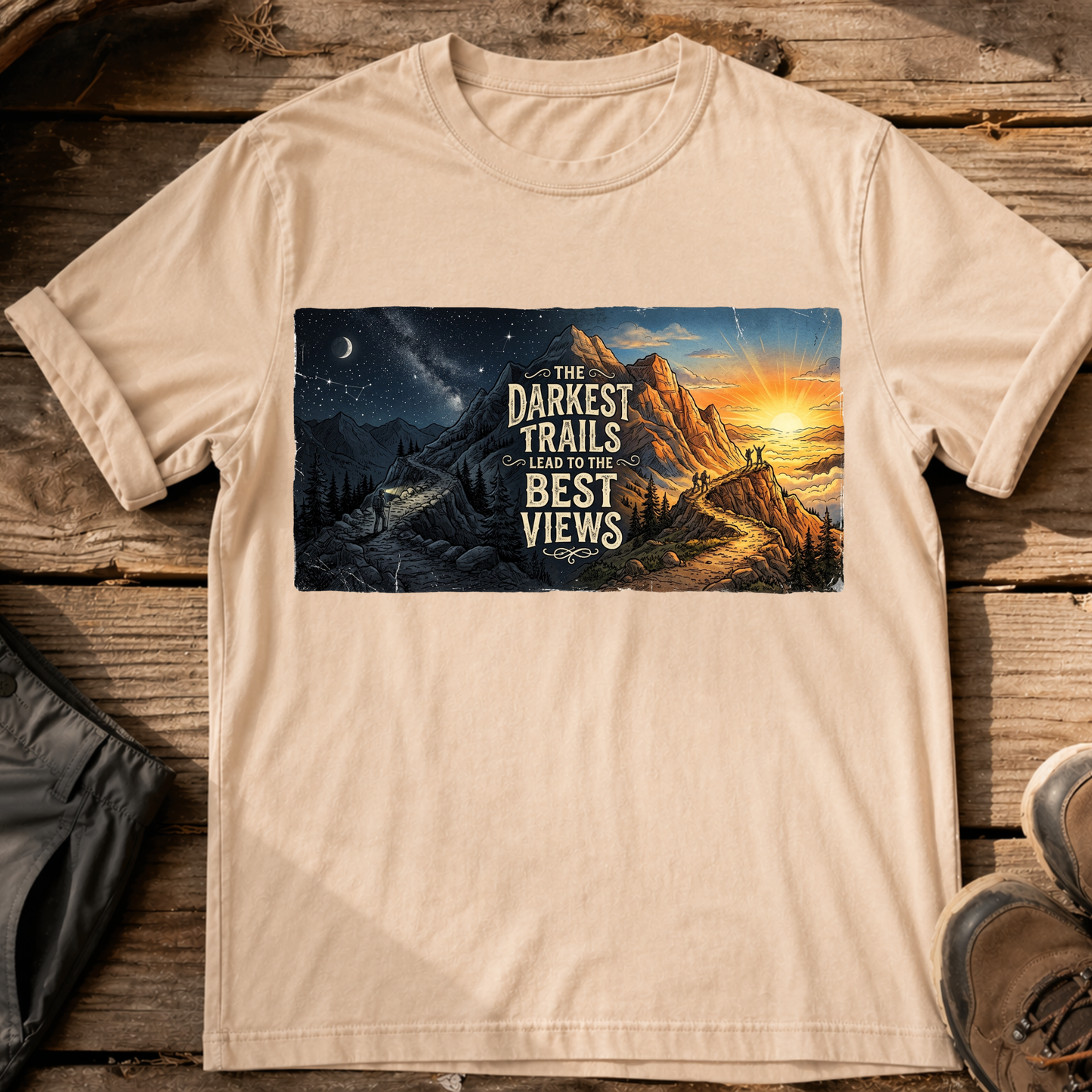 Darkest Trails Lead To Best Views T-shirt
